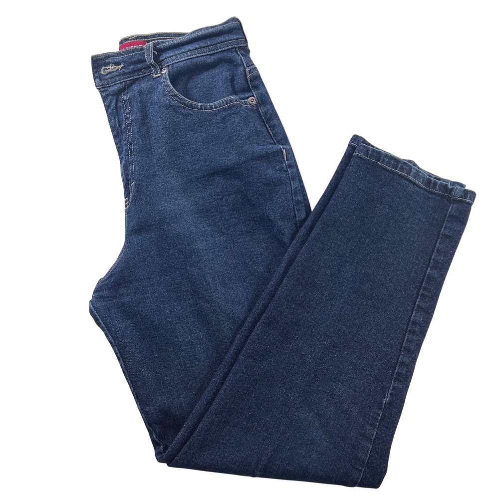 Gloria Vanderbilt Amanda High Rise Tapered Jeans Dark Wash Blue Womens Size 10S
